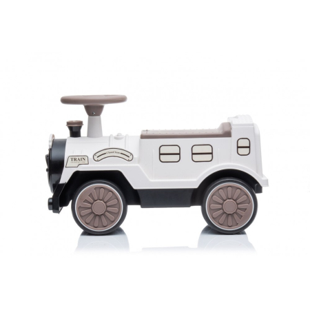 Premergator trenulet, Kinderplay Vintage Train, pentru copii, 18-30 luni, roti EVA, alb [16]