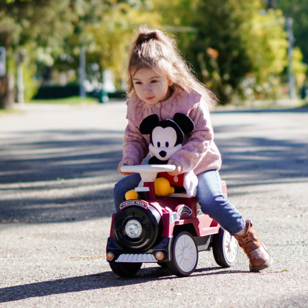 Premergator trenulet, Kinderplay Vintage Train, pentru copii, 18-30 luni, roti EVA, rosu [2]