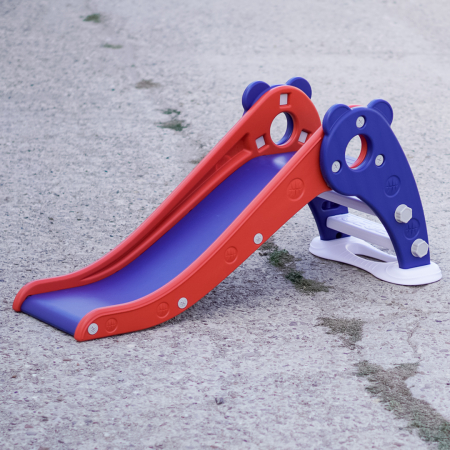 Tobogan pentru copii Kinderplay cu design ergonomic, pentru interior sau exterior, trepte antiderapante, pliabil, rosu [8]