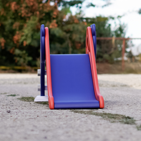 Tobogan pentru copii Kinderplay cu design ergonomic, pentru interior sau exterior, trepte antiderapante, pliabil, rosu [2]