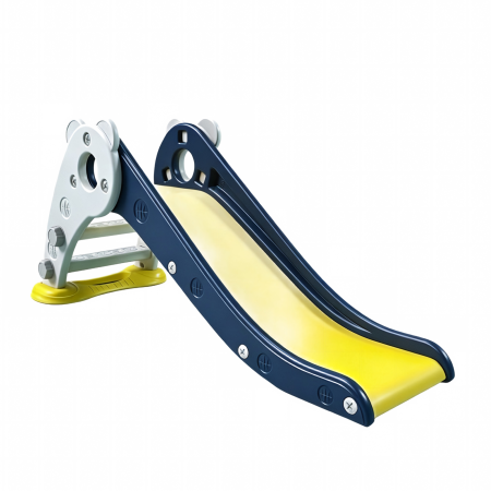Tobogane - Tobogan pentru copii Kinderplay cu design ergonomic, pentru interior sau exterior, trepte antiderapante, pliabil, albastru