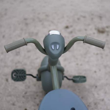 Tricicleta cu pedale Kinderplay Baby Flyer, pentru copii 2-4 ani, roti moi EVA, pliabila, verde [11]