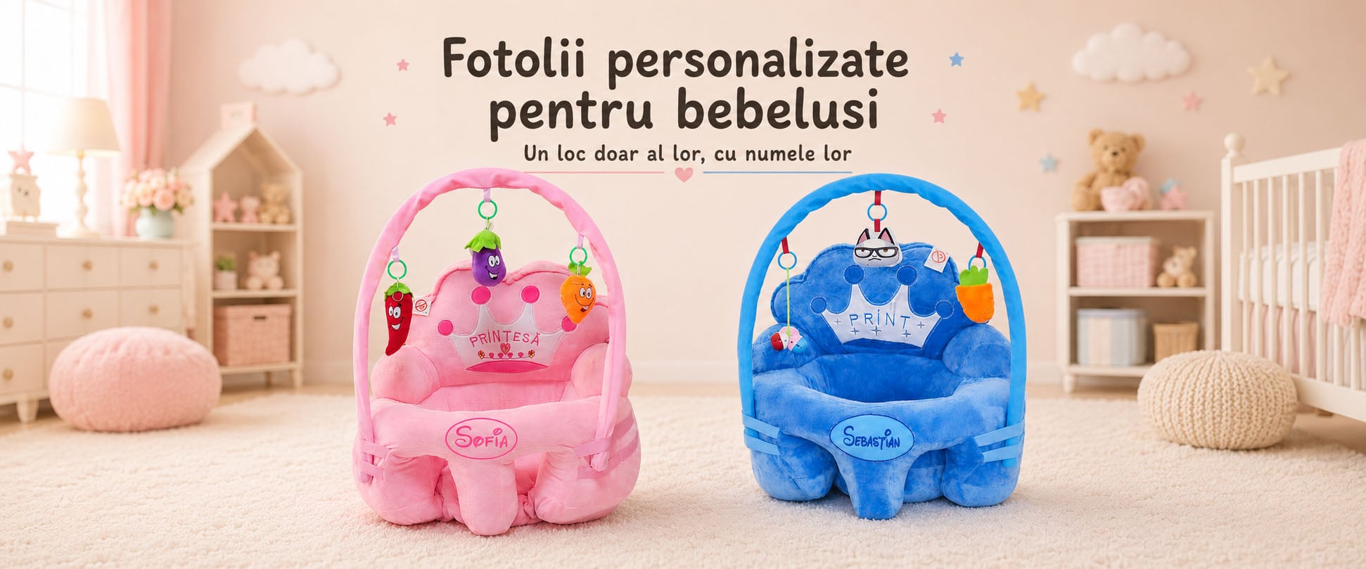 Fotolii  pentru bebelusi personalizate cu nume