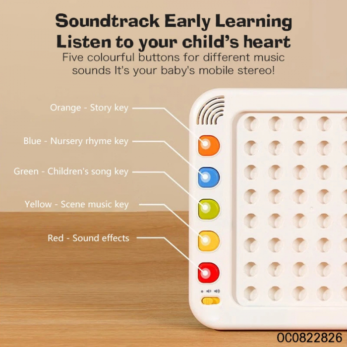 Joc Interactiv Montessori Holla cu Sunete si Puzzle-uri [4]