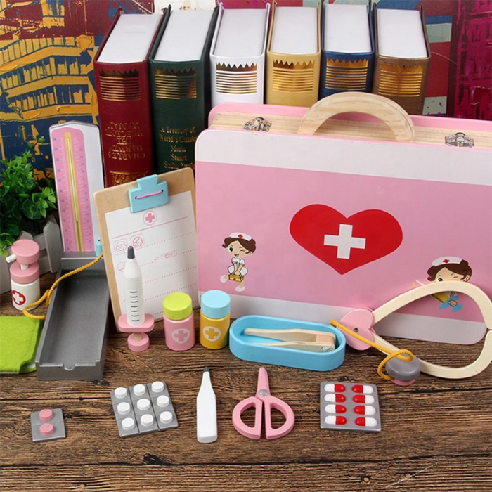 Trusa doctor lemn cu 16 accesorii [6]