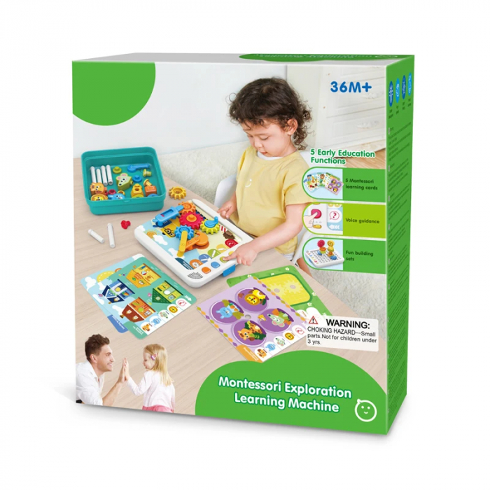Joc Interactiv Montessori Holla cu Sunete si Puzzle-uri [1]