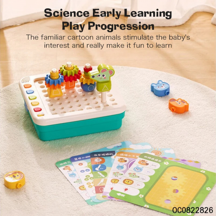 Joc Interactiv Montessori Holla cu Sunete si Puzzle-uri [3]