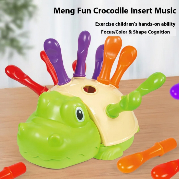 Jucarie interactiva Crocodil cu Insertii Colorate [4]