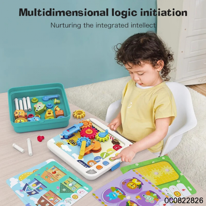 Joc Interactiv Montessori Holla cu Sunete si Puzzle-uri [2]
