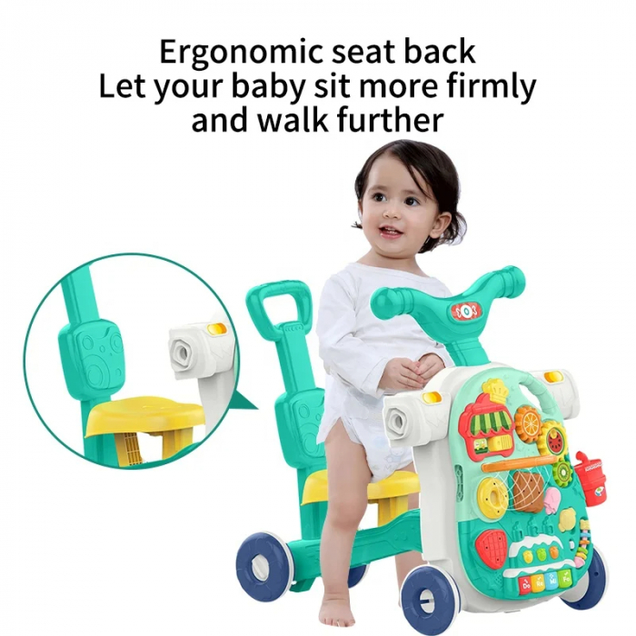 Antemergator Multifunctional 4 in 1 pentru Bebelusi - Tricicleta si Masuta de Joaca [4]