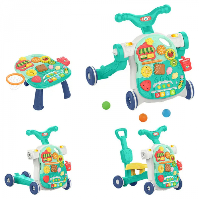 Antemergator Multifunctional 4 in 1 pentru Bebelusi - Tricicleta si Masuta de Joaca [2]