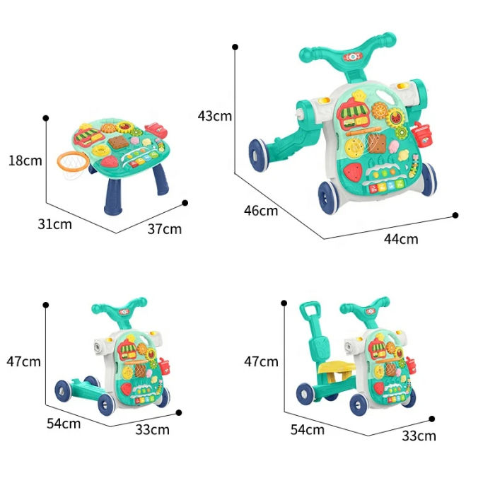 Antemergator Multifunctional 4 in 1 pentru Bebelusi - Tricicleta si Masuta de Joaca [5]