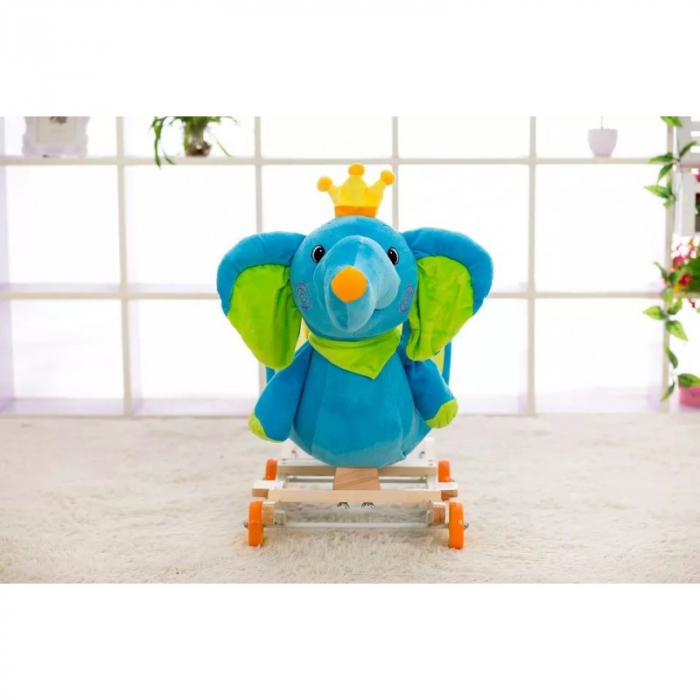 Balansoar muzical elefant Albastru [3]