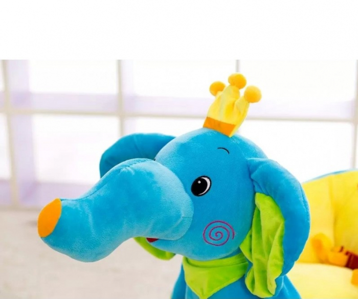 Balansoar muzical elefant Albastru [5]