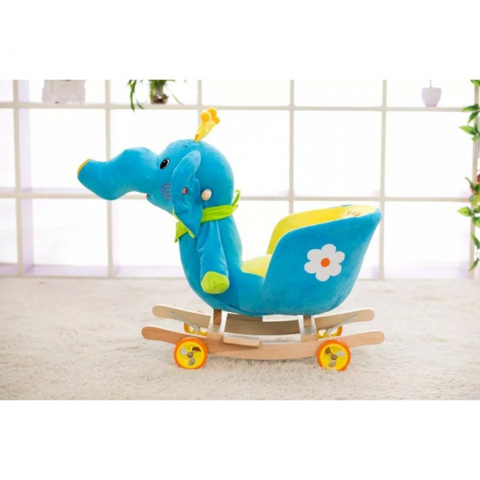 Balansoar muzical elefant Albastru [4]