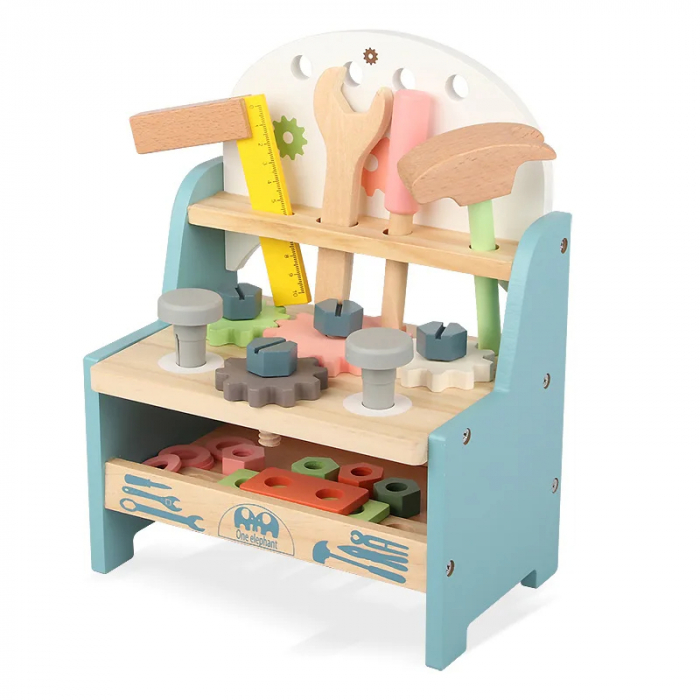 Banc de Scule din Lemn pentru Copii - Atelier de Mesterit Interactiv [1]