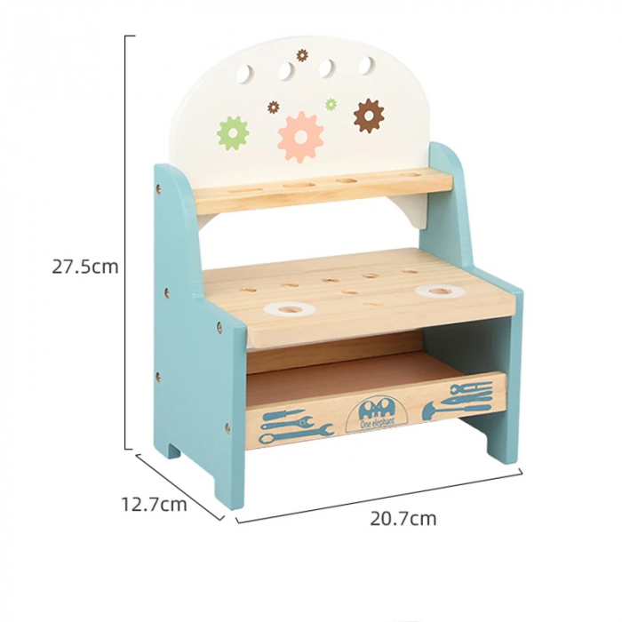 Banc de Scule din Lemn pentru Copii - Atelier de Mesterit Interactiv [3]
