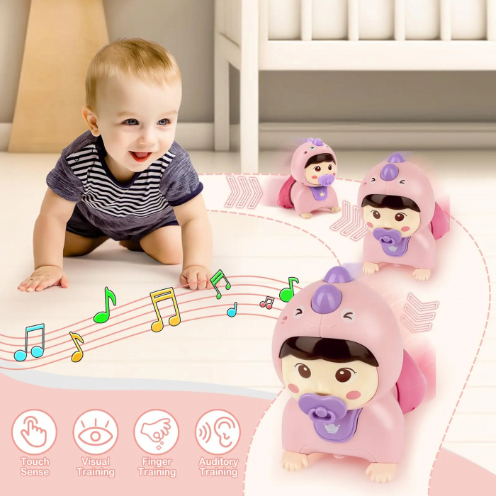 Bebe Dino Crawl & Fun – Jucarie pentru invatarea mersului de-a busilea [12]