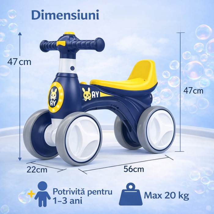 Bicicleta fara pedale cu baloane, lumini si sunete [5]