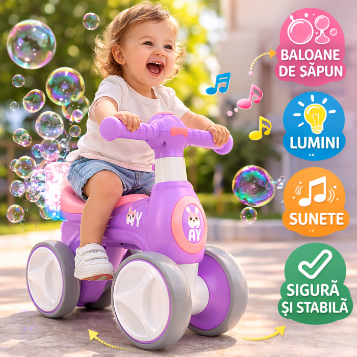 Bicicleta fara pedale cu baloane, lumini si sunete [3]