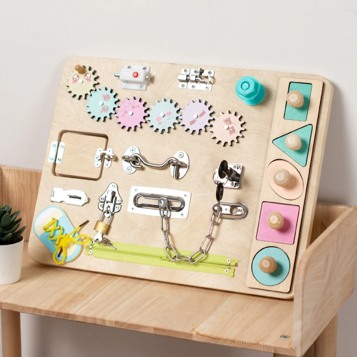 Busy Board Interactiva Montessori – Dezvoltare Motorie si Logica pentru Copii [2]