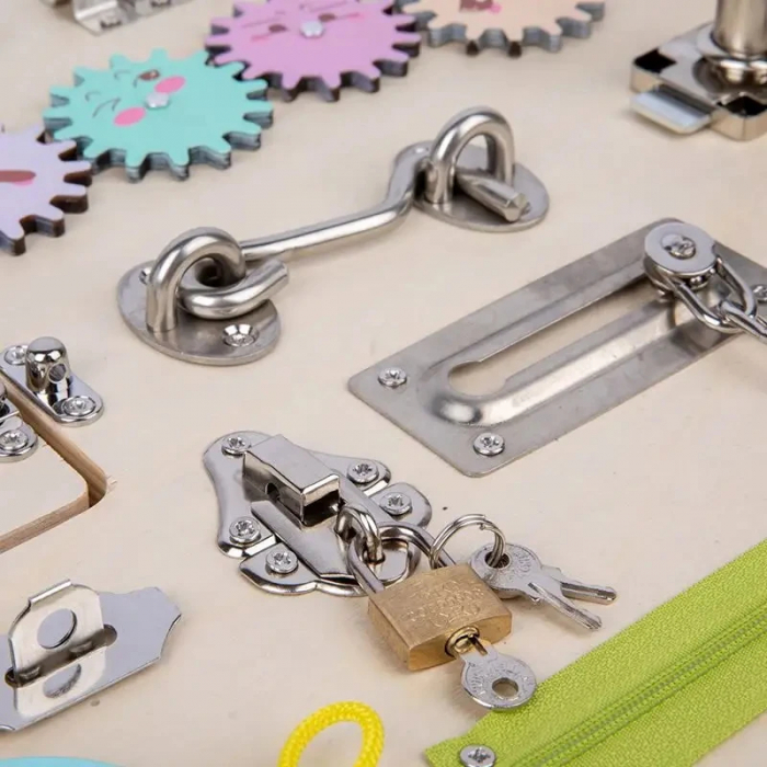 Busy Board Interactiva Montessori – Dezvoltare Motorie si Logica pentru Copii [3]