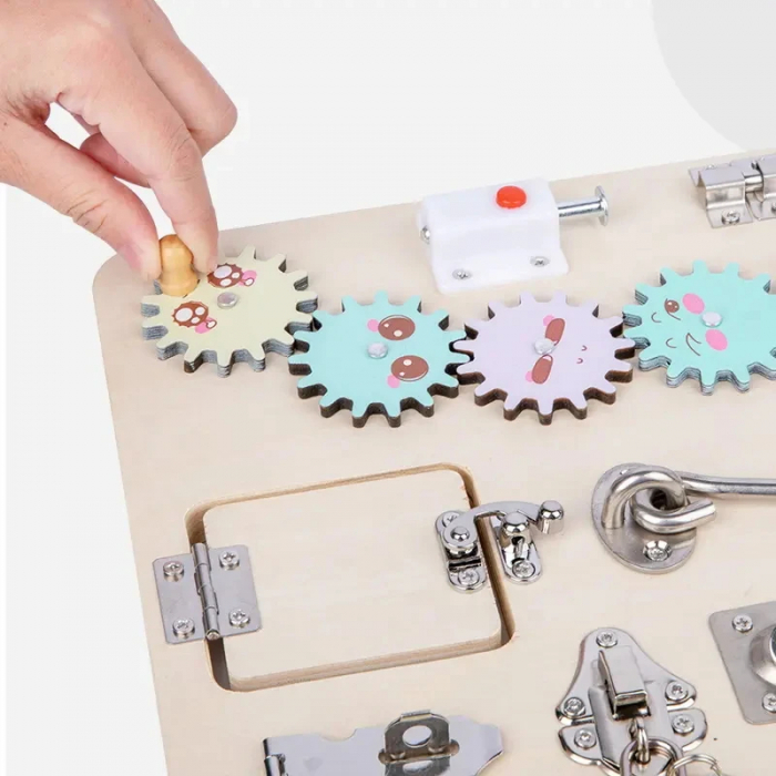 Busy Board Interactiva Montessori – Dezvoltare Motorie si Logica pentru Copii [4]