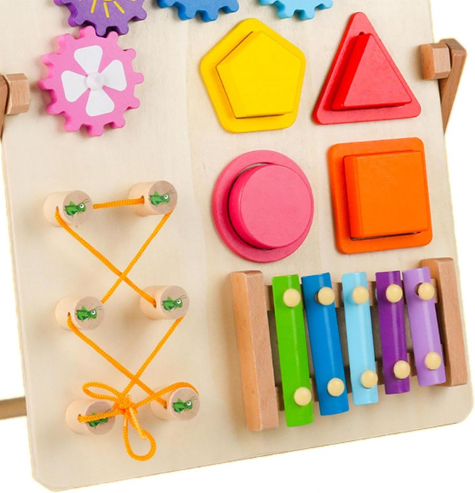 Busy Board Tabla Montessori Activitati Multiple pentru Dezvoltarea Copiilor [2]