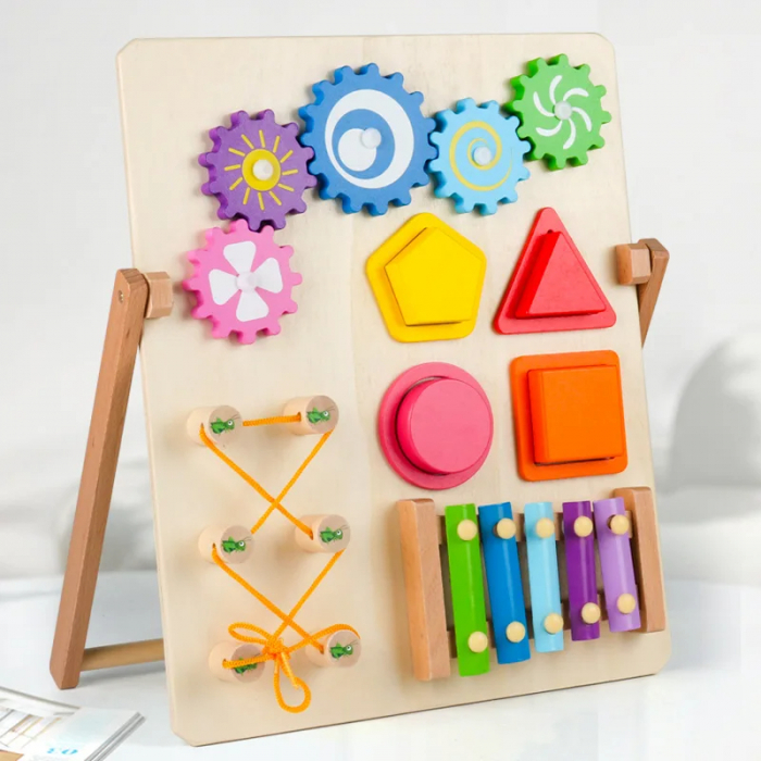 Busy Board Tabla Montessori Activitati Multiple pentru Dezvoltarea Copiilor [1]