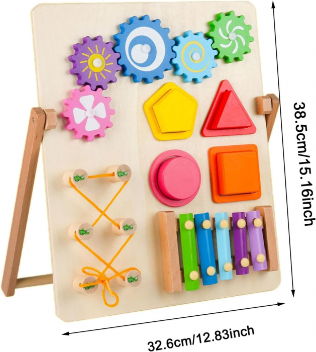 Busy Board Tabla Montessori Activitati Multiple pentru Dezvoltarea Copiilor [3]