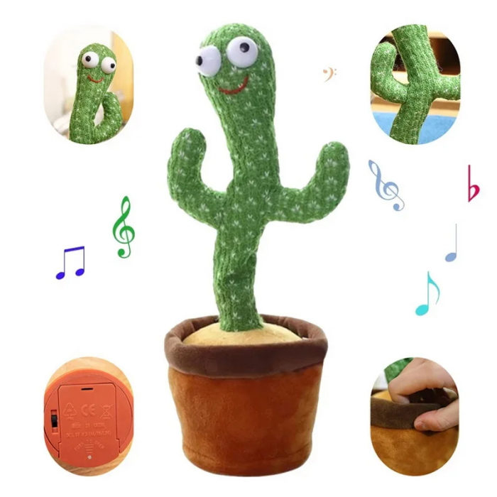 Cactus Dansator Interactiv cu Sunete, Functie de Inregistrare si Lumini [2]