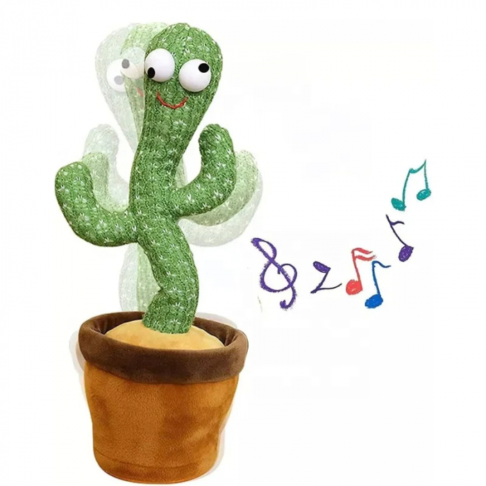 Cactus Dansator Interactiv cu Sunete, Functie de Inregistrare si Lumini [1]
