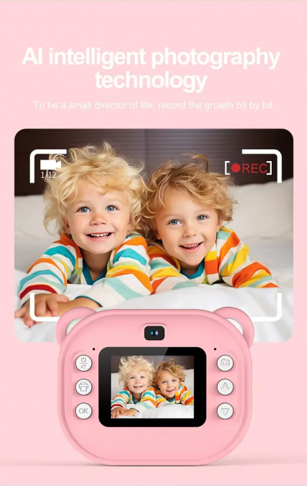 Camera foto instant pentru copii cu imprimare Happy Snap Print [6]