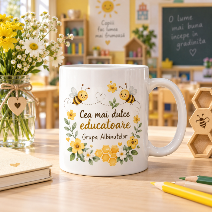 Cana personalizata pentru educatoare – Grupa Albinutelor [2]