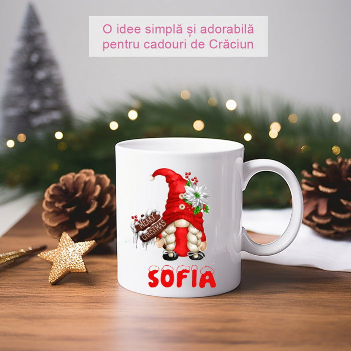 Cana personalizata cu nume, model Mos Craciun [1]