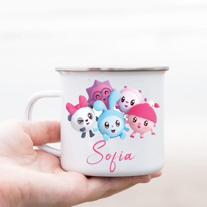 Cana Personalizata din Otel Emailat pentru Copii Baby Riki [1]