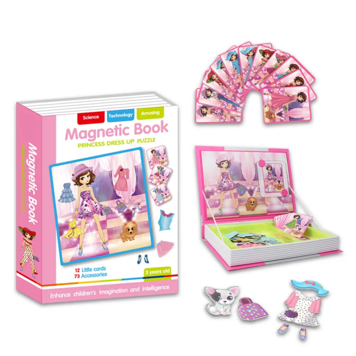 Carte Magnetica Imbraca Fetita – Joc Creativ pentru Copii 3+ [3]