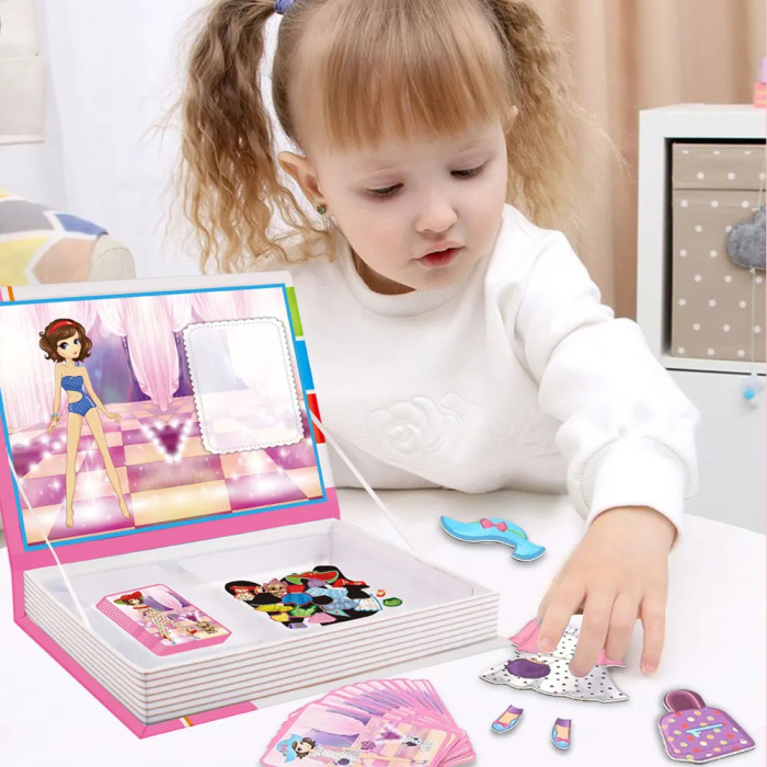 Carte Magnetica Imbraca Fetita – Joc Creativ pentru Copii 3+ [5]