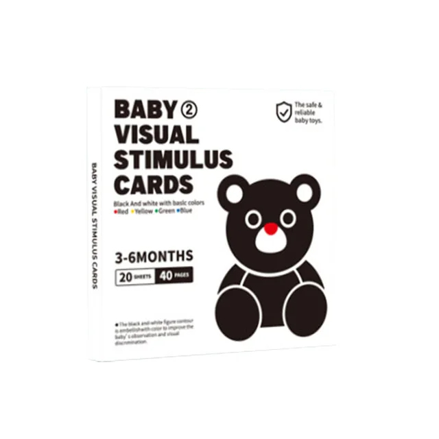 Cartonase Montessori pentru Stimulare Vizuala - Set Educativ pentru Bebelusi 3-6 Luni [2]