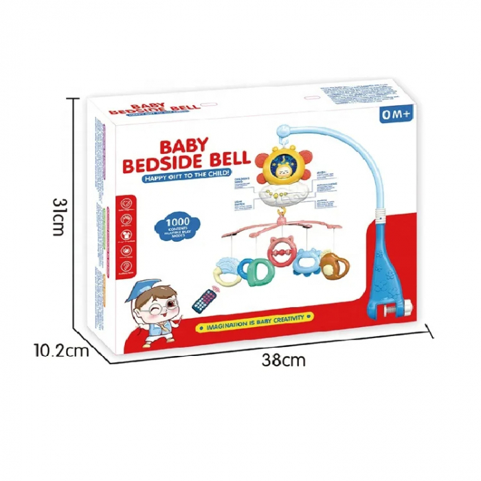 Carusel Muzical Multifunctional pentru Patut Bebelusi cu telecomanda [4]