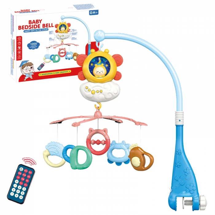 Carusel Muzical Multifunctional pentru Patut Bebelusi cu telecomanda [2]