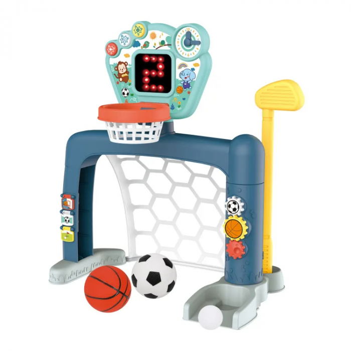 Centru Sportiv Interactiv 3 în 1 pentru Copii – Baschet, Fotbal, Golf și Sunete Educative [2]