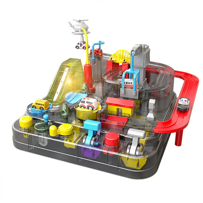 Circuit Interactiv - Set cu Vehicule si Elemente de Actiune [1]