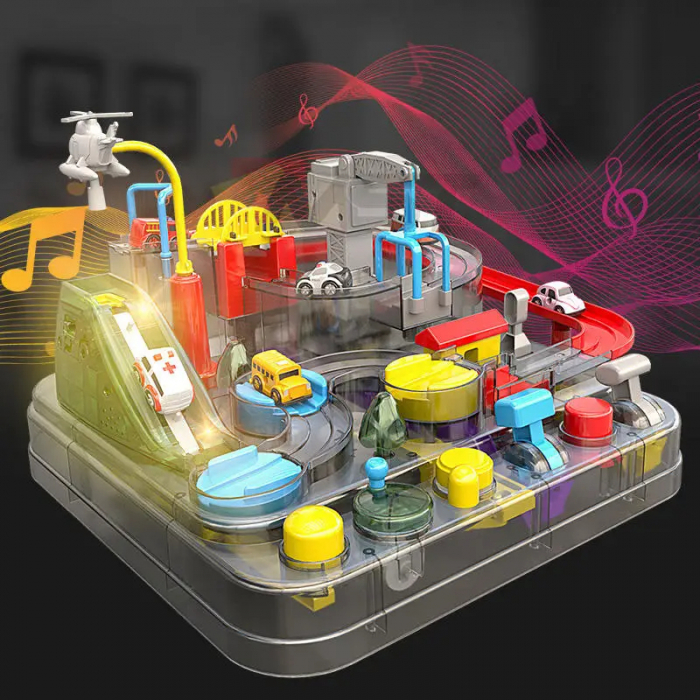 Circuit Interactiv - Set cu Vehicule si Elemente de Actiune [6]
