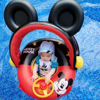Colac bebe cu parasolar detasabil si volan Mickey Mouse [1]