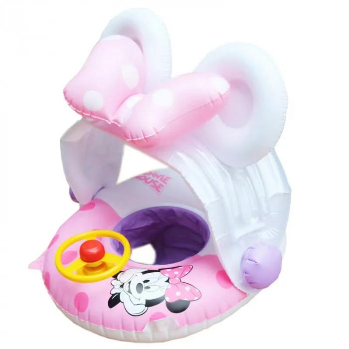 Colac bebe cu parasolar detasabil si volan Minnie Mouse [2]