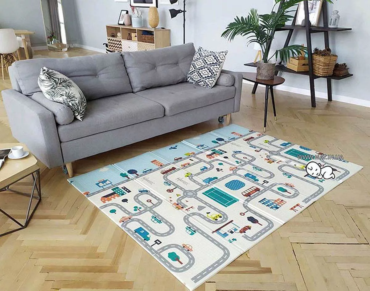 Covoras de joaca pliabil 180 x 200 cm, Traseu si Animalute [5]