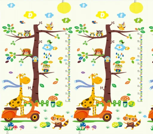 Covoras de joaca pliabil, design Ursulet si Girafa, 180 x 200 cm [2]