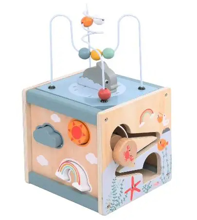 Cub Activitati din Lemn pentru Bebelusi Kaby Marin [7]