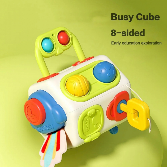 Cub Busy Montessori – Jucarie Sensoriala pentru Dezvoltare Timpurie [5]